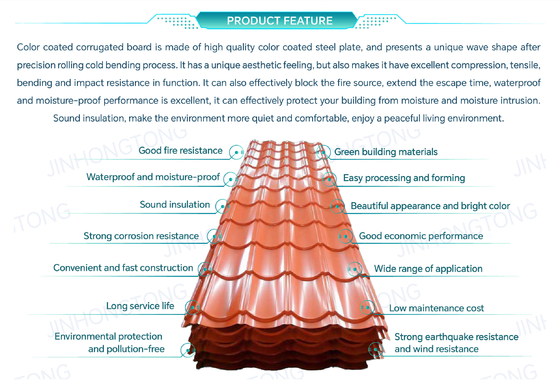 Строительный материал RAL COLOR Custom PPGI Color Coated Wave Steel Roof Sheet for SGCH Grade Tile Iron Plate Steel (Стройный материал RAL COLOR на заказ)