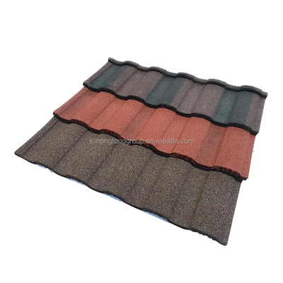 Американские виллы Металлические кровельные решения с Zn-Al Galvalume Steel Stone Coated Roof Tiles в индивидуальных цветах