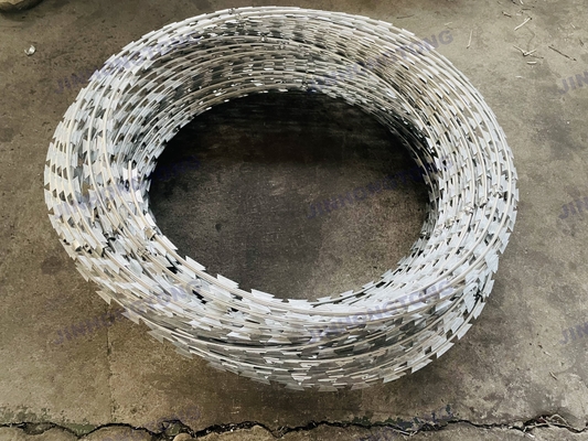 1.25mm-3.4mm Диаметр проволоки Concertina Razor Wire Mesh Ограждение для системы защиты колючей проволоки