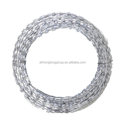 Горяче погруженный оцинкованный CBT65 BTO30 BTO-22 Roll Concertina Double Strand Razor Blade Barbed Wire для ограждения тюремной сетки