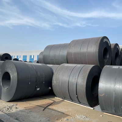 GBT700 Q235A ASTM A283M JIS G3101 SS440 Горяче прокатаная стальная плитка катушка MS Горяче прокатаная HR Углеродистая стальная плитка Железная листовая катушка