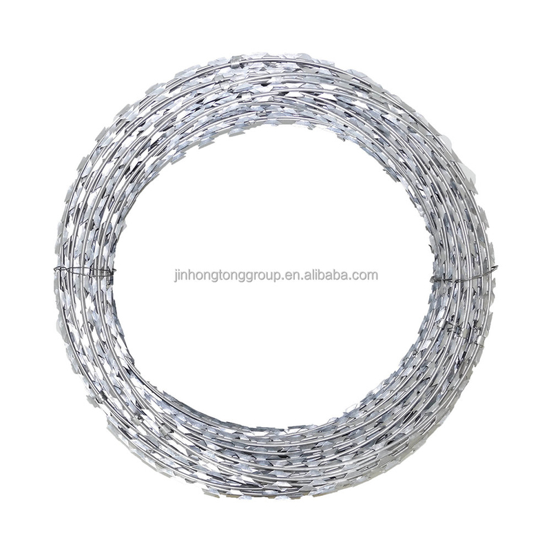 2.5±0.1 мм Диаметр коренной проволоки. BTO22 Roll Hot Dip Galvanized Razor Barbed Wire для ограждения