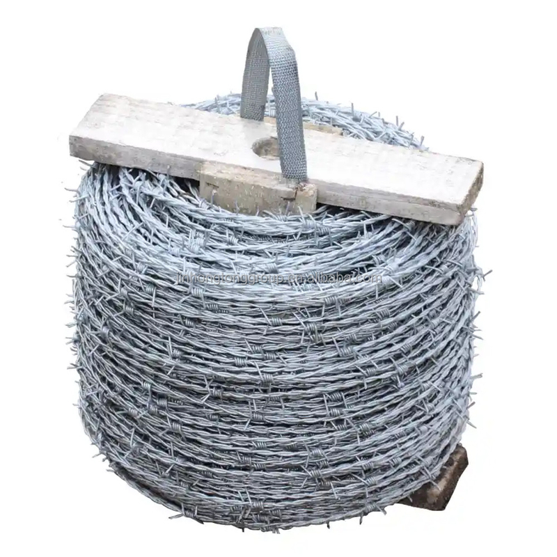 ASTM 6 8 9 10 12 14 18 20 Горяче погруженная оцинкованная колючая проволока с длиной колючей проволоки и требованиями заказчика от железной проволоки